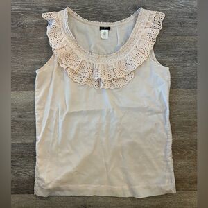 Lace Trim Sleeveless Lined Top